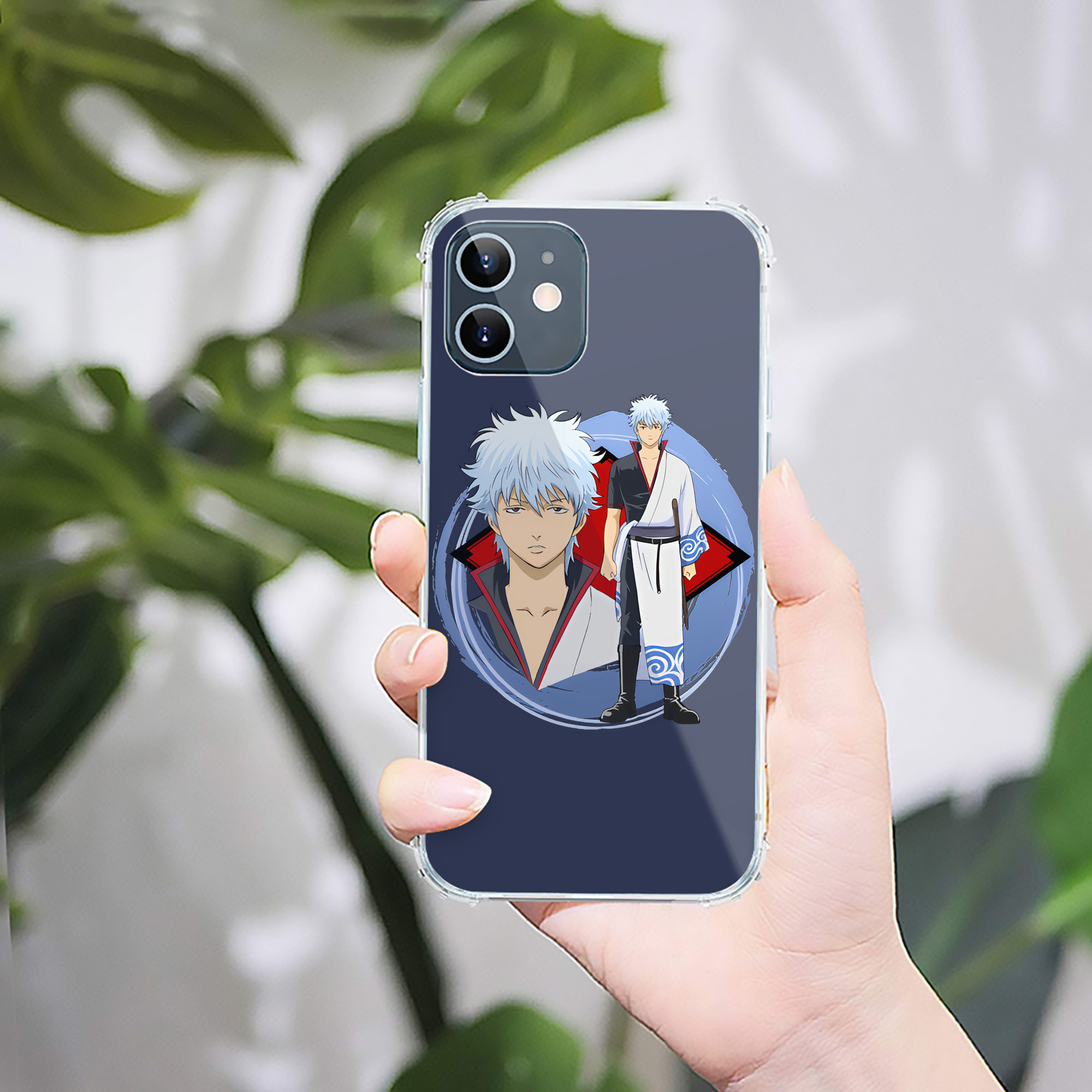 （画像用） ぎんたま 坂田銀時（さかたぎんとき） 神楽 志村新八（しむら しんぱち） GINTAMA Sakata Gintoki Kagura Shimura Shinpachi 【iPhone 12シリーズ対応】透明スマホケース（クリアソフトケース）